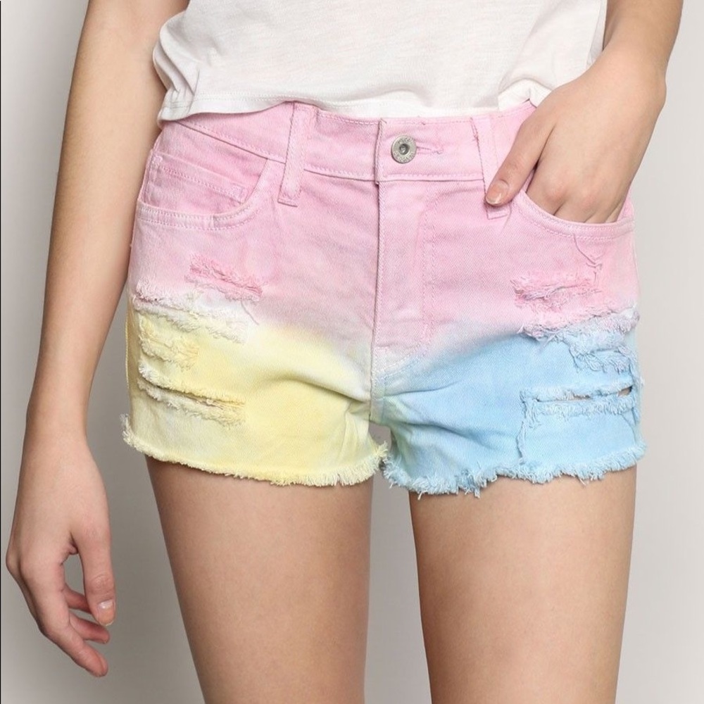 Gypsy Warrior Distressed Denim Cut Off Shorts 5 - Picture 1 of 5